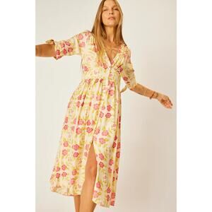 Natalie Martin Layla silk Dress in the Starflower print size Large